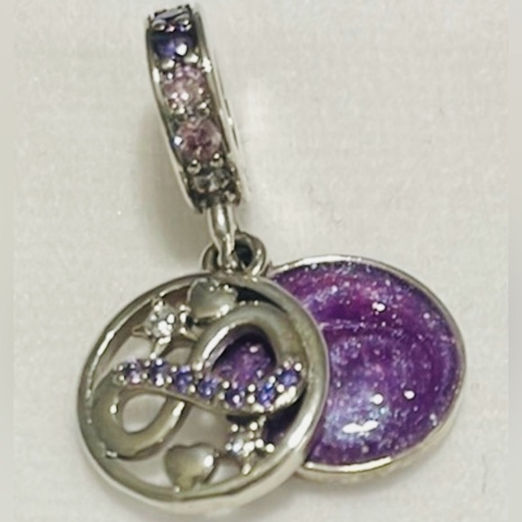 Pandora Jewelry - Pandora Silver and Purple CZ Infinity Charm